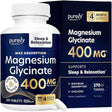 Frasco de Purely Holistic glicinato de magnesio 400 mg con 270 tabletas