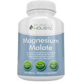 Frasco frontal de Purely Holistic malato de magnesio 400 mg por porción, 270 tabletas