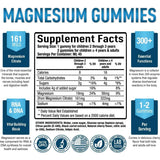 Tabla nutricional del suplemento Purely Optimal Citrato de Magnesio para Niños y Adultos sabor Cereza 90 gomitas.
