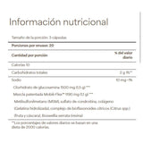 Información del suplemento de Puritan's Pride glucosamina, condroitina y MSM para la presentación de 60 tabletas