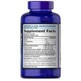 Etiqueta de Puritan's Pride Glucosamina Condroitina MSM con información de ingredientes y porción