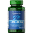 Frasco frontal de Puritan's Pride Concentrado de isoflavonas de soya 750 mg, presentación de 120 cápsulas.