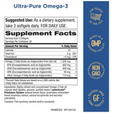 Tabla de información del suplemento Purity Products Ultra Pure Omega 3