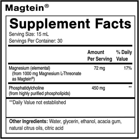 Información del suplemento Quicksilver Scientific Liposomal Magtein