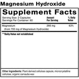 Información del suplemento Quicksilver Scientific hidróxido de magnesio