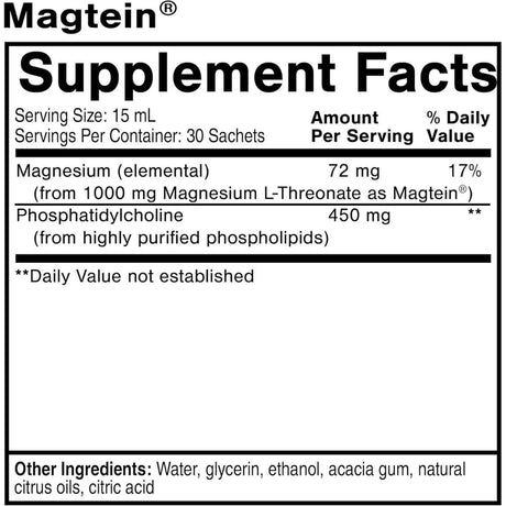 Información del suplemento Quicksilver Scientific Liposomal Magtein