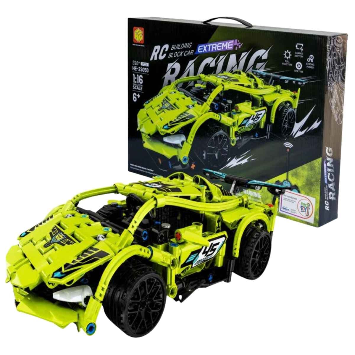 Carro de control remoto Racing para construir de 526 piezas con empaque