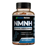 Frasco de suplemento Rainbow Nutrients NMNH 60 cápsulas