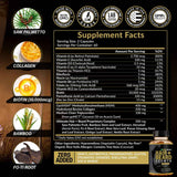 Etiqueta de ingredientes y Supplement Facts del suplemento Rainbow Nutrients para hombre