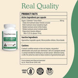 Tabla nutricional del suplemento Real Mushrooms 5 Defenders Mushroom Blend 90 cápsulas