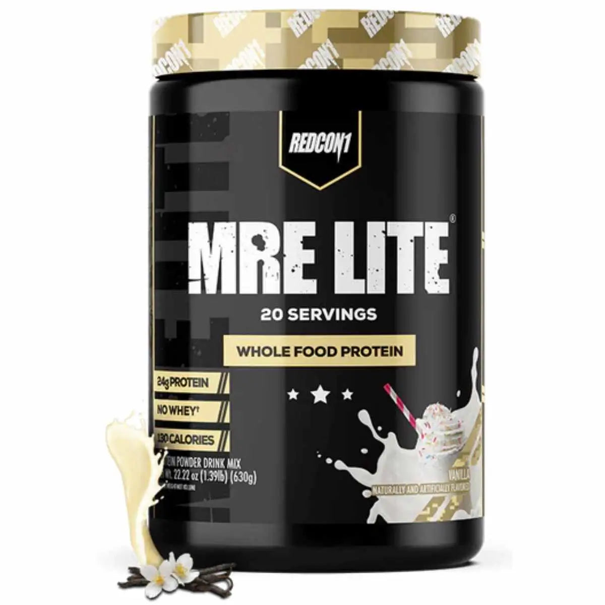 Redcon1 MRE LITE Proteina de alimentos enteros - Sabor Vainilla - 630 g - 20 Servicios - Haz Tu Pedido

