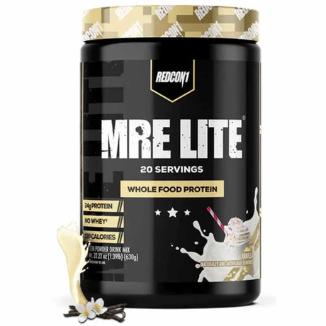 Redcon1 MRE LITE Proteina de alimentos enteros - Sabor Vainilla - 630 g - 20 Servicios - Haz Tu Pedido
