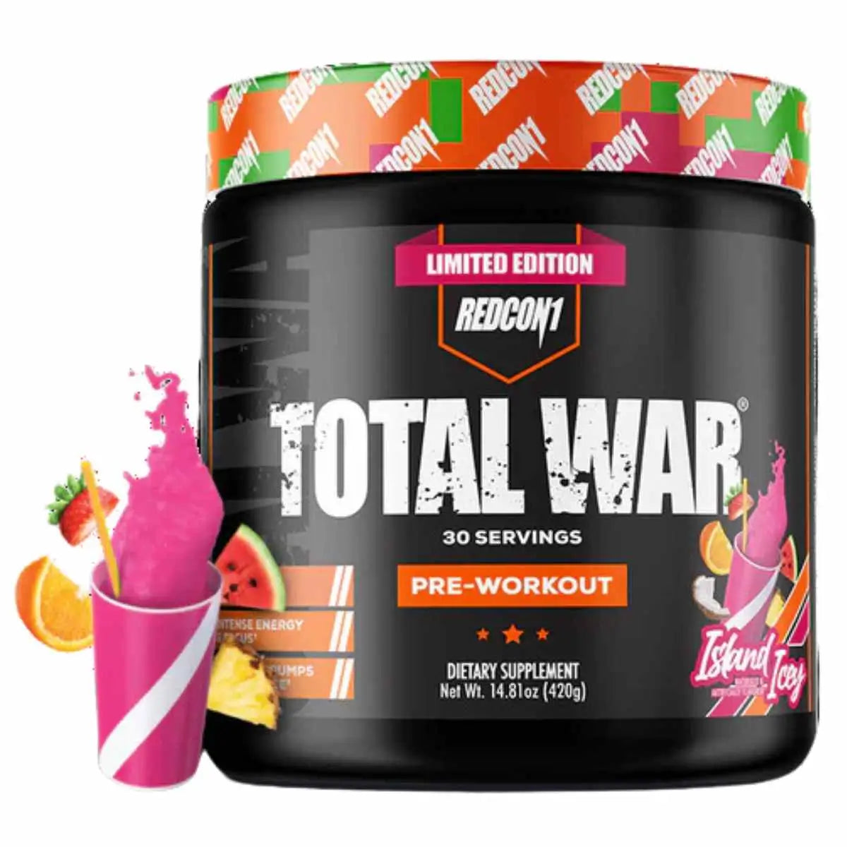 Redcon1 pre entrenamiento - Sabor Isla Helada - 420 g - 30 Servicios -Haz Tu Pedido
