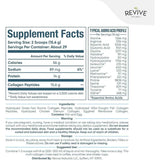 Tabla nutricional del suplemento Revive Naturals Multi Colágeno Hidrolizado 454 g polvo