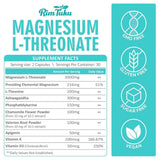 Información del suplemento RimTuku L-treonato de magnesio 216 mg por porción