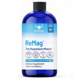 Botella frontal de RnA ReSet ReMag magnesio líquido, presentación de 480 ml.