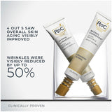 Etiqueta con información de la crema RoC Retinol Correxion Crema de Noche para Arrugas Profundas 30 ml