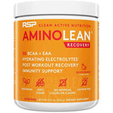 Frasco de suplemento RSP AminoLean Recovery Naranja Roja 245 g