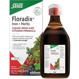 Frasco de suplemento Salus Floradix Hierro + Hierbas suplemento líquido 700 ml