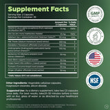 Tabla nutricional del suplemento Sandhus Nutrition Cardo Mariano Complejo 70 cápsulas