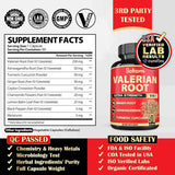 Tabla nutricional del suplemento Satoomi Raíz de Valeriana 90 cápsulas
