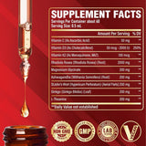 Información del suplemento de Satoomi rhodiola rosea 9 en 1 con glicinato de magnesio en gotas, 30 ml.
