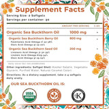 Información del suplemento de SeabuckWonders Omega-7 Complete con aceite de espino amarillo, 180 cápsulas blandas