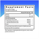 Información del suplemento Seeking Health Fish Oil omega 3 800 mg 60 cápsulas blandas