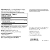 Tabla nutricional del suplemento SFI Health Berberina HCI 500 mg 120 cápsulas