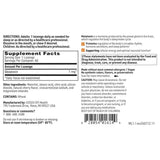 Tabla nutricional del suplemento SFI Health Melatonina 1 mg 60 tabletas.