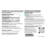 Tabla nutricional del suplemento SFI Health Saccharomyces boulardii 120 cápsulas