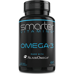 SmarterVitamins Omega-3 AlaskOmega de 1500 mg por porción en frasco de 60 cápsulas blandas.