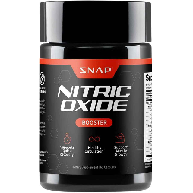Frasco de suplemento SNAP Óxido Nítrico 60 Cápsulas