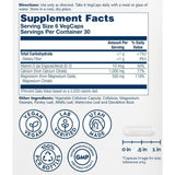Información del suplemento de Solaray Cal-Mag Citrate con vitamina D 180 cápsulas vegetales