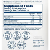 Información del suplemento de Solaray Cal-Mag Citrate con vitamina D 90 cápsulas vegetales