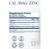 Información del suplemento de Solaray calcio, magnesio y zinc 275 cápsulas vegetales