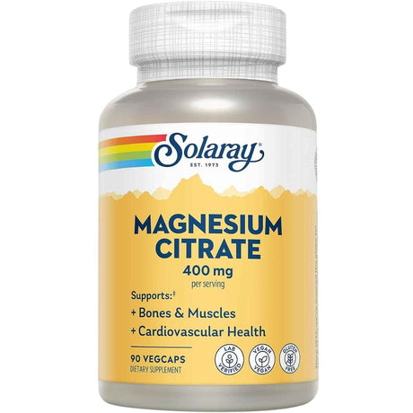 Solaray citrato de magnesio 400 mg por porción 90 cápsulas vegetales