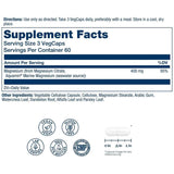 Información del suplemento Solaray citrato de magnesio 400 mg por porción