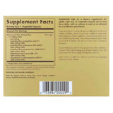 Tabla nutricional del suplemento Solgar Advanced 40+ Acidophilus 120 cápsulas vegetales