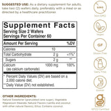 Tabla nutricional del suplemento Solgar Carbonato de Calcio 500 mg 120 tabletas