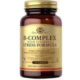 Frasco de suplemento Solgar Complejo B con Vitamina C 100 tab