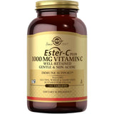 Frasco frontal de Solgar Ester-C Plus vitamina C 1000 mg, presentación de 180 tabletas.