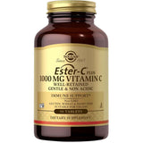 Frasco frontal de Solgar Ester-C Plus vitamina C 1000 mg, presentación de 90 tabletas.