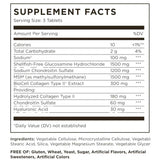 Tabla de suplemento Solgar Glucosamina, Ácido Hialurónico, Condroitina y MSM 60 tabletas