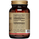 Tabla nutricional del suplemento Solgar L-Glutamina 500 mg 100 cápsulas