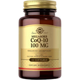 Frasco de suplemento Solgar MEGASORB Coenzima Q-10 100 mg 60 cápsulas blandas