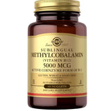 rasco de suplemento Solgar Metilcobalamina Vitamina B12 5000 mcg 60 nuggets