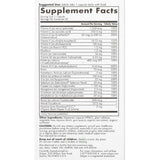 Tabla nutricional del suplemento Solgar Multivitamínico para Hombres 50+ 60 cápsulas