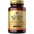Frasco de suplemento Solgar Selenio 200 mcg 100 tabletas