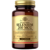 Frasco de suplemento Solgar Selenio 200 mcg 100 tabletas